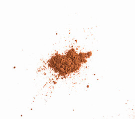 chocolate powder on a white background,isolated