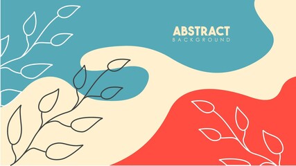 Abstract flat design floral background theme. Vector illustration. Element for design.