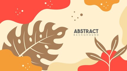 Abstract flat design floral background theme. Vector illustration. Element for design.