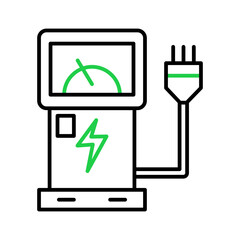 Electric car charger icon