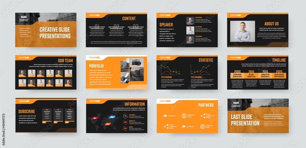 Poster Slide presentation template for use in annual report, business analytics, document layout.