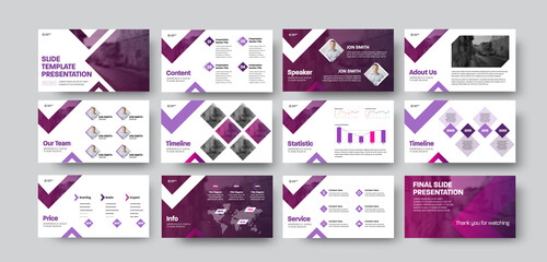 Vector infographic presentation for annual report, statistics, brochure with creative corporate identity.