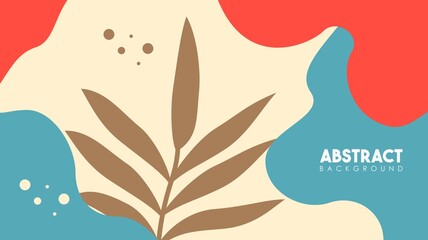 Abstract flat design floral background theme. Vector illustration. Element for design.