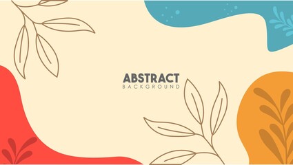 Fototapeta na wymiar Abstract flat design floral background theme. Vector illustration. Element for design.