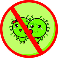 Vector graphic of Don't multiply Corona virus.