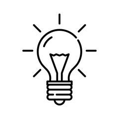 Led bulb icon for ecology