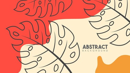 Abstract flat design floral background theme. Vector illustration. Element for design.