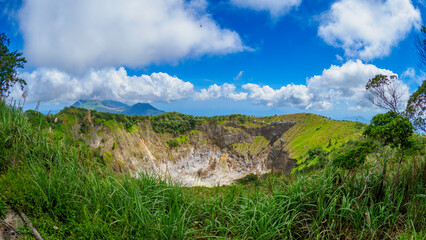 Views from Mount Mahawu highlands in Sulawesi Indonesia