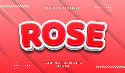 3D Rose Text effect, Editable Text Style
