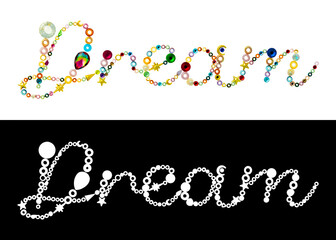 文字、Dream、切り抜き、素材