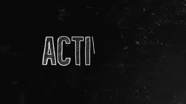 Activity concept written on blackboard. Recreation is an activity of leisure, leisure being discretionary time