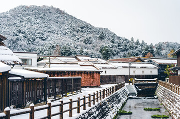 Fototapeta na wymiar 倉吉の冬 - Winter city in Japan
