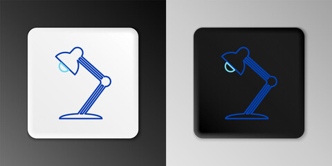 Line Table lamp icon isolated on grey background. Table office lamp. Colorful outline concept. Vector.
