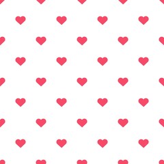 Heart seamless pattern. Valentines day background. Vector illustration