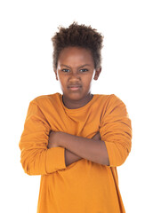 Funny kid with afro hair