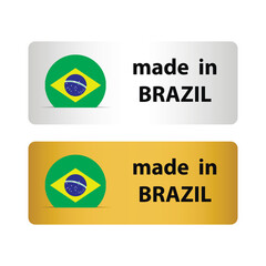 made in brazil vector stamp. badge with brazil flag	
