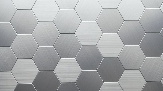 Surface consisting of hexagonal metal plates.