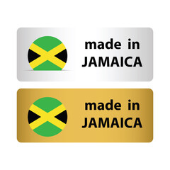 made in Jamaica vector stamp. badge with Jamaica flag	
