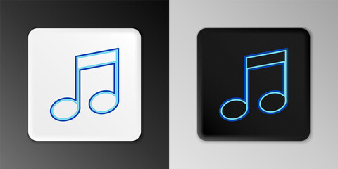 Line Music note, tone icon isolated on grey background. Colorful outline concept. Vector.