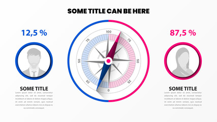Fototapeta na wymiar Infographic design template. Creative concept with 2 steps