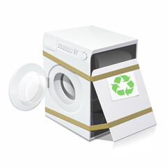 irreparable washing machine for recycling