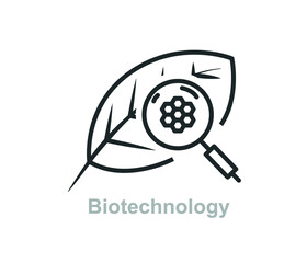 synthetic biology and biological technology concept, single leaf graph.
