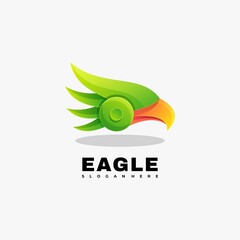 logo concept animal eagle gradient colorful