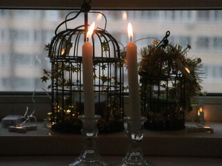 A close up of a candels