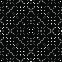 Fototapeta premium Black and white texture. Abstract seamless geometric pattern. 