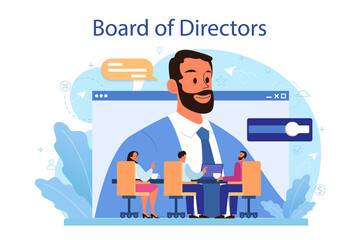 Directors board concept. Business planning and development