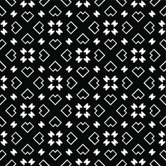  Black and white texture. Abstract seamless geometric pattern. 