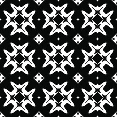 Black and white texture. Abstract seamless geometric pattern. 