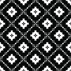 Black and white texture. Abstract seamless geometric pattern. 
