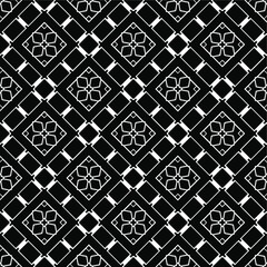 Black and white texture. Abstract seamless geometric pattern. 