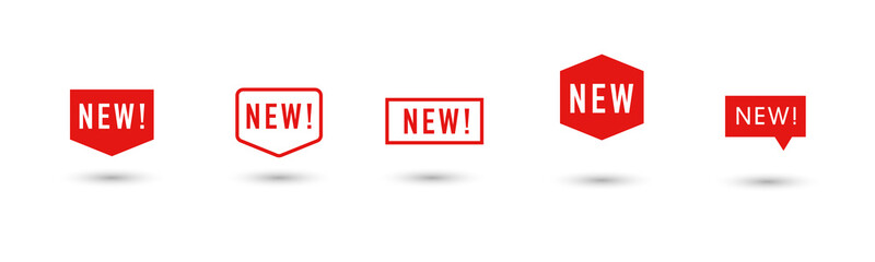 Set of New tag icon, label ang sticker.