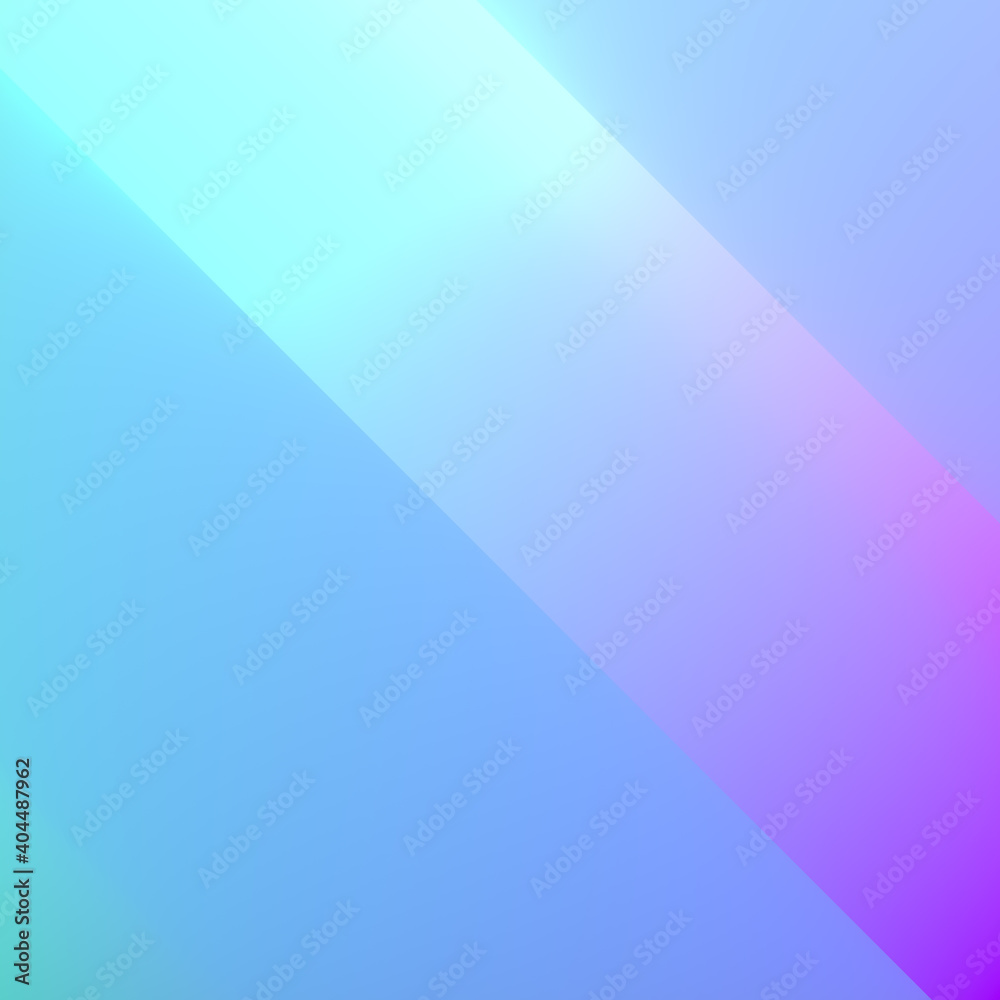 Aufkleber Smoothly bending abstract background with holographic gradient. Colorful wavy pattern. 3d rendering digital illustration
