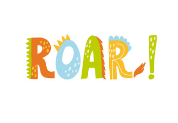 Dinosaur typography, t-shirt graphics, vectors