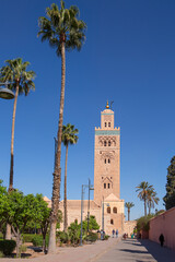 Fototapeta na wymiar Kutubiyya Mosque, Marrakesh