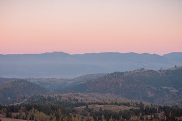 sunrise over the mountains