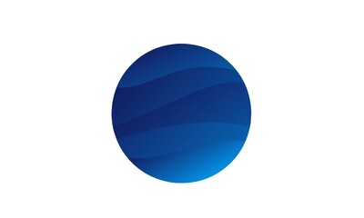 abstract blue circle wave logo, background, design element