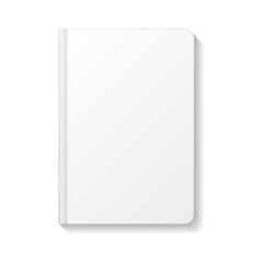 Blank white notebook rounded edges top view mockup template.