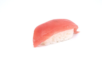 Nigiri maguro sushi isolated on white background