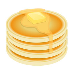 Pancakes Food Vector Design. Breakfast Nutrition Art Illustration. Morning  Fresh Product Traditional. 