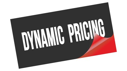 DYNAMIC  PRICING text on black red sticker stamp.