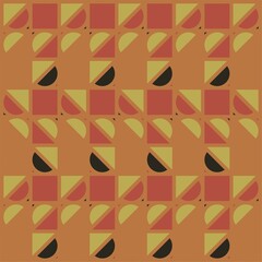 Beautiful of Colorful Geometric Pattern with Triangles and Circle, Repeated, Abstract, Illustrator Pattern Wallpaper. Image for Printing on Paper, Wallpaper or Background, Covers, Fabrics