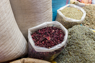 Spices and herbs for sale in Morocco