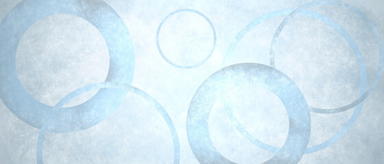 Abstract grunge watercolor background in blue and white shades. Backdrop of circles.