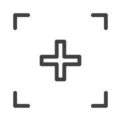 Medical health icon logo or illustration with ouline stroke style vector design. perfect use for web, mobile app, pattern, design etc