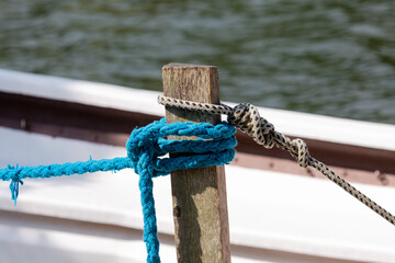 Detail from mooring equipment of boat