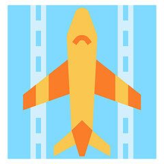 Airplane icon for web element , webpage, application, card, printing, social media, posts etc.
